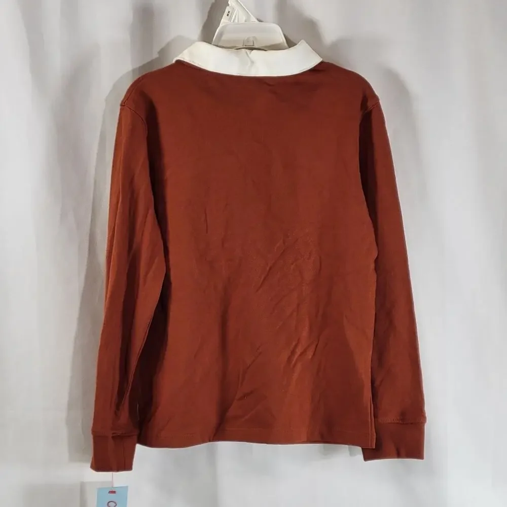 Cat & Jack Boy's Polo Shirt, Chestnut Color, Size XL (14), NWT